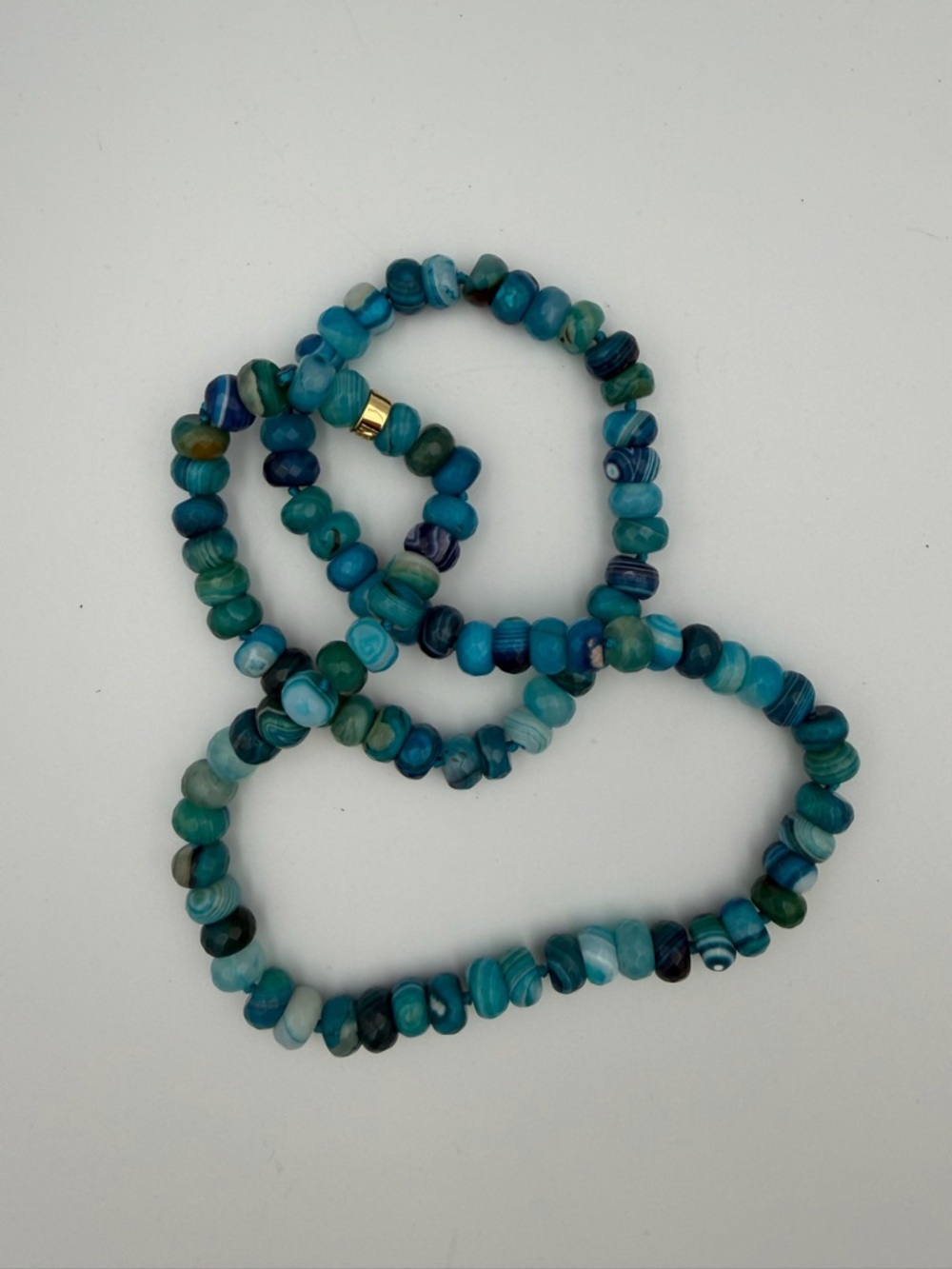 Blue Agate Beaded Necklace - Women Jewelry